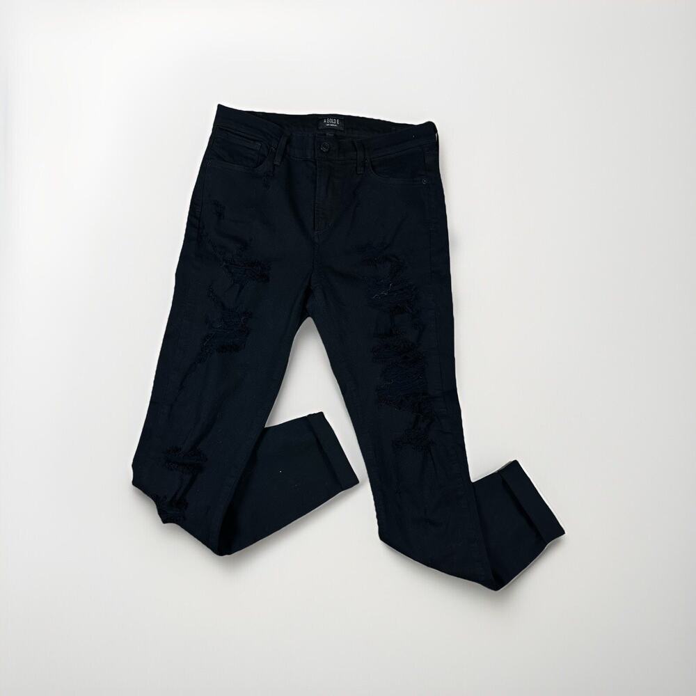 AGOLDEJeans Size 28 Sophie‎ High Rise High Waisted Skinny Jet Black